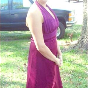 🔥SALE🔥 Sangria halter bridesmaid/Prom dress